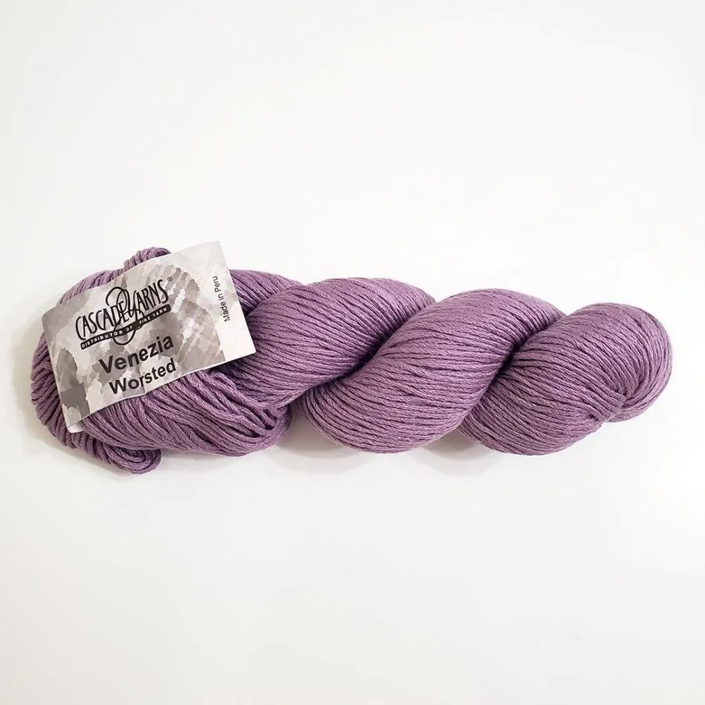 Cascade Yarns Venezia Worsted 177 Lilac Merino Wool Silk 100g 219yds